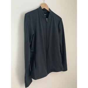 Desigual Pakaian Olahraga Jacket Women Sz XL Dark Gray Zip Up Athletic